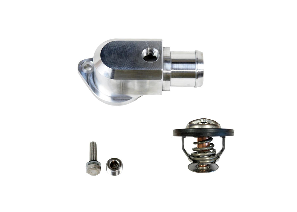 Black Billet Thermostat Housing with Thermostat