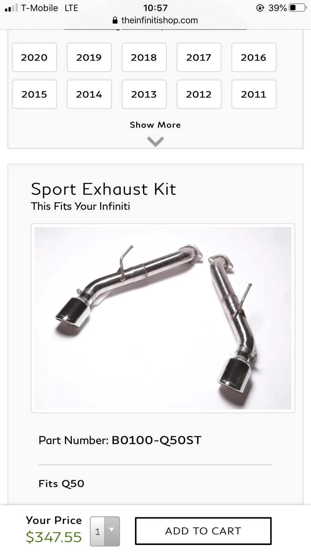 T-304 Stainless Steel Cat-Back Exhaust System