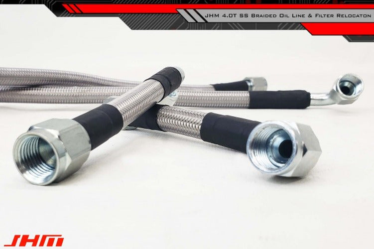 Stainless Braided Turbo Oil Line and Strainer Relocation Kit