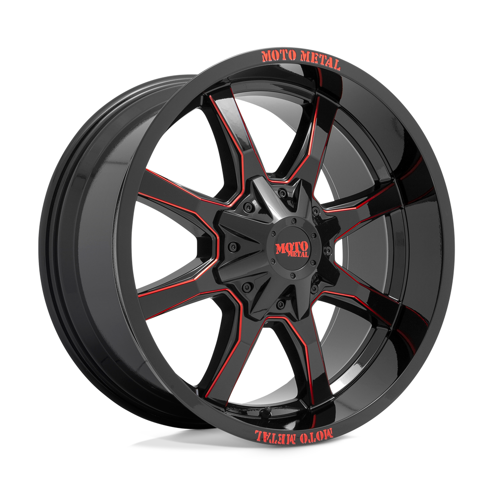 MO970 16x8 0mm Offset 6x120/6x139.7 Gloss Black Milled Wheel