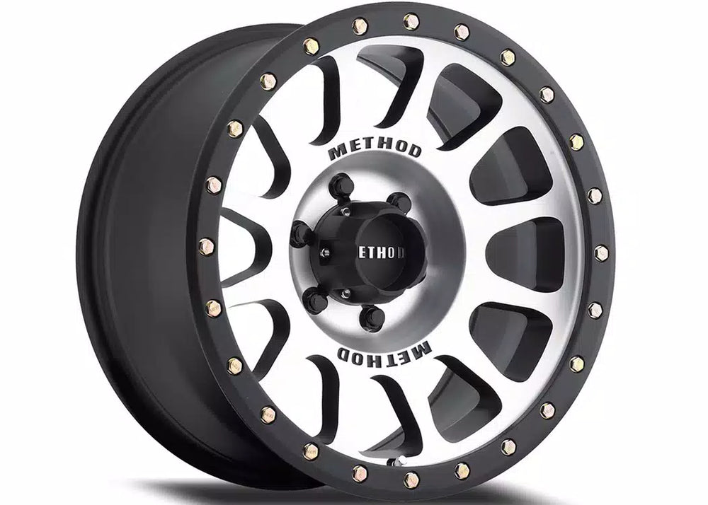 NV 17-Inch Machined Black One-Piece Cast Aluminum Wheel