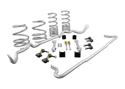 Front and Rear Sway Bar Kit with Drop Links and Lowering Springs