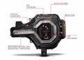 ANZO Z-SERIES BLACK FULL LED PROJECTOR HEADLIGHTS 111639X
