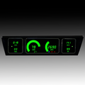 White LED Digital Gauge Cluster