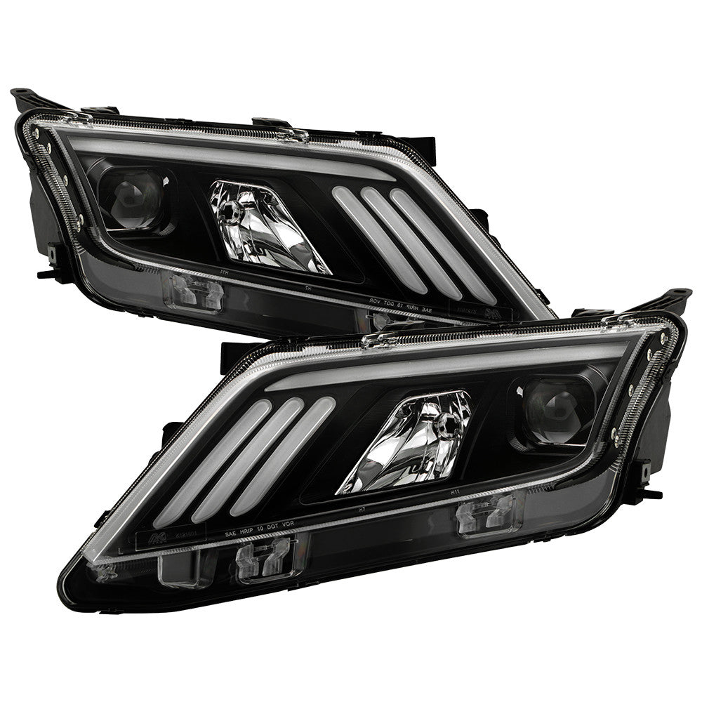 Projector Headlights w/ Black Housing LED DRL