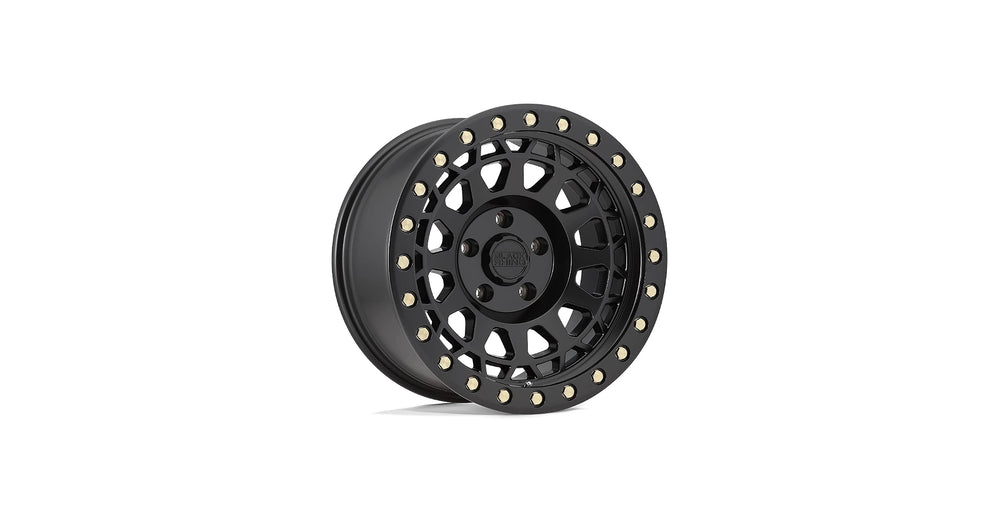 17x9 0mm Offset 6x135 Matte Black with Brass Bolts Wheel