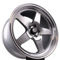 XT-005R 18x9 +35mm 5x114.3 Flat Silver Machined Lip