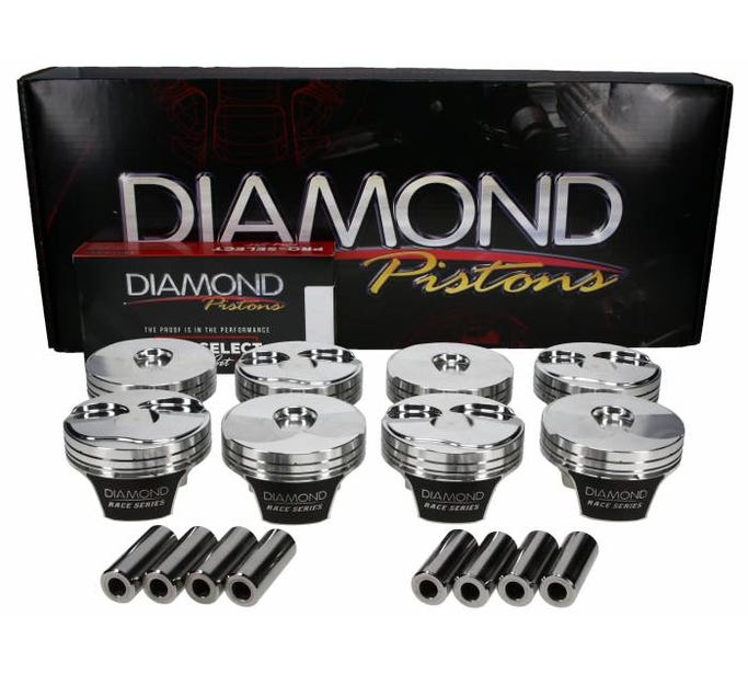 Forged Dish Piston Kit, 4.065" Bore