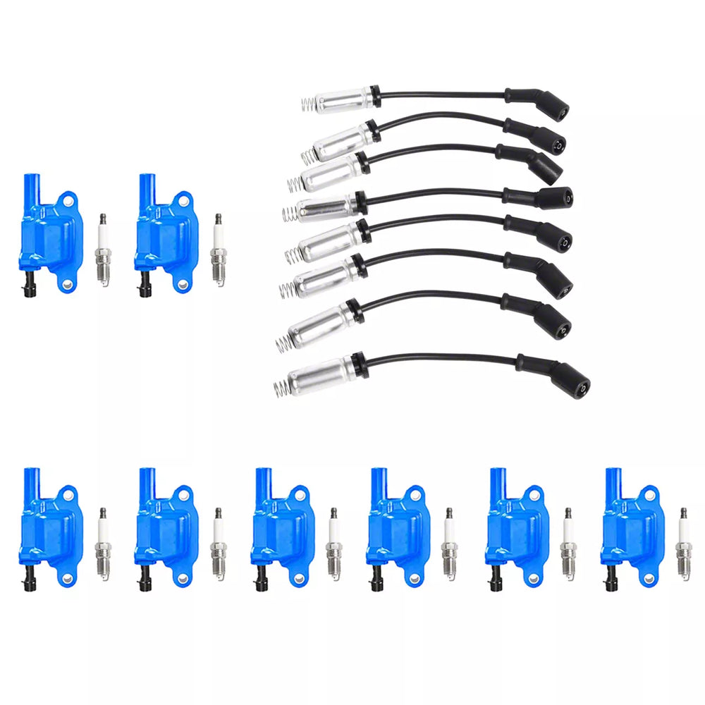 Performance Ignition Coils with Spark Plugs and Wires Kit