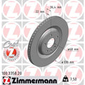 Rear Axle Brake Disc, 330mm x 22mm Slotted, Vented