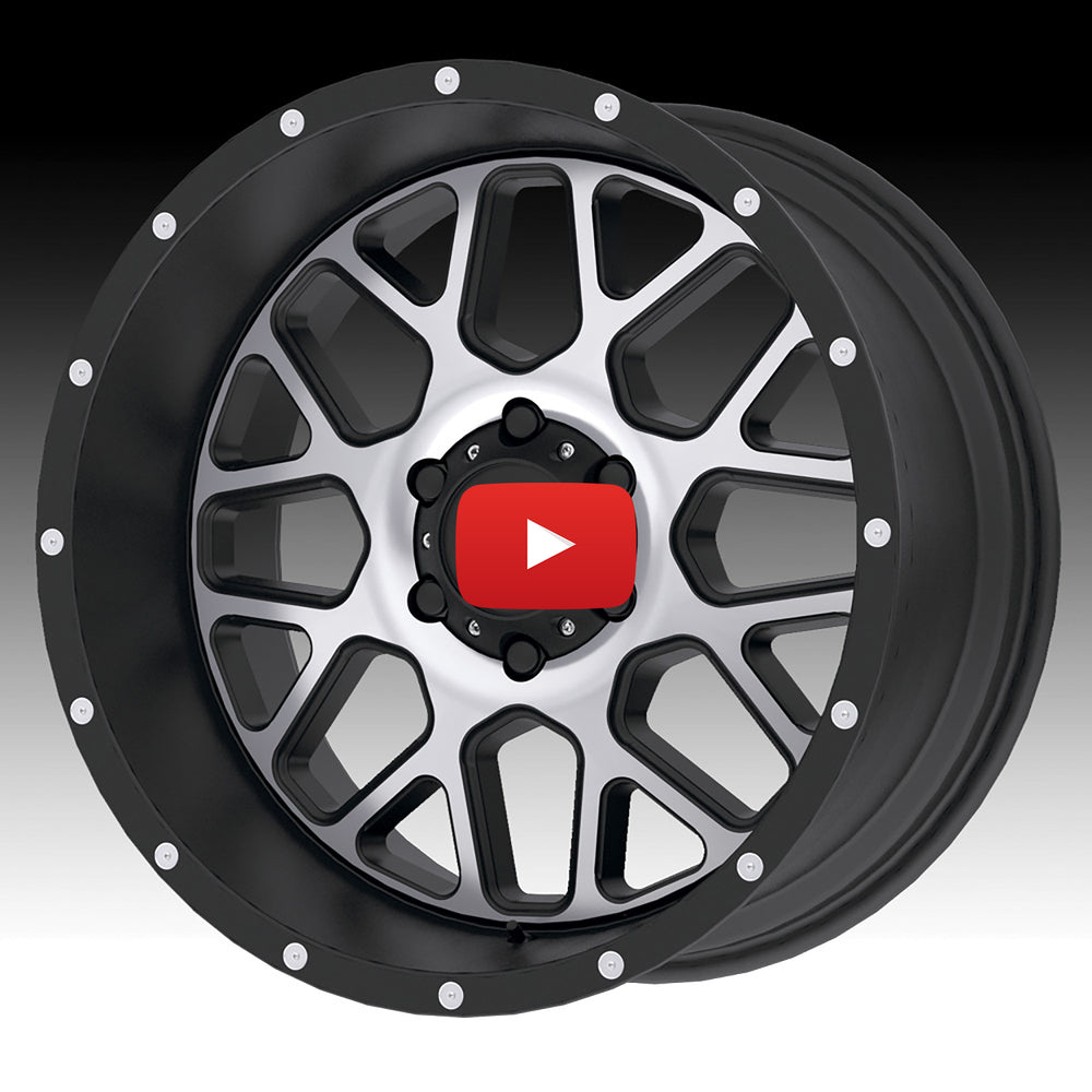 XD820 Grenade 20x9 18mm 5x139.7 Satin Black w/Machined Face Wheel