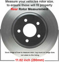 Drilled and Slotted Disc Brake Rotor and Ceramic Brake Pad Kit
