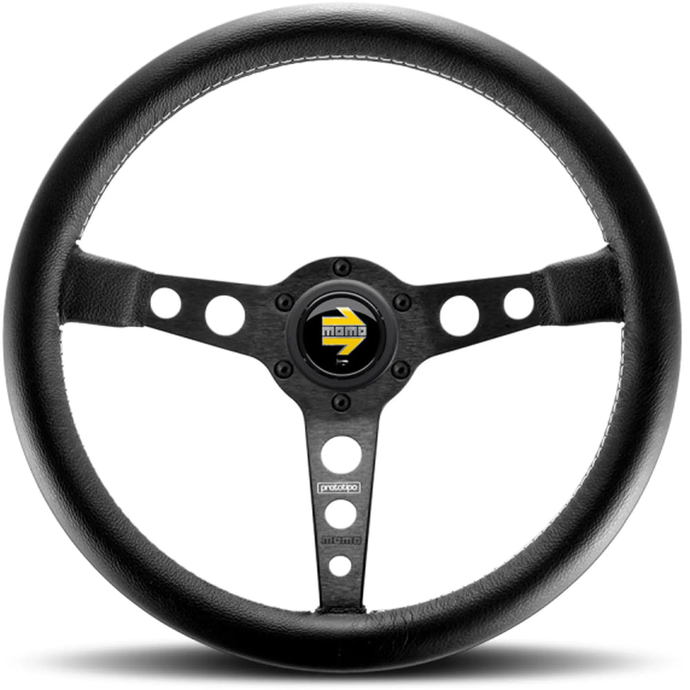 Prototipo 350mm Black Leather Steering Wheel