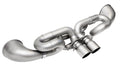 Porsche 992 GT3 Catted Valved Exhaust Package - 4" Slash Cut Single Wall Tips  (Brushed Finish)