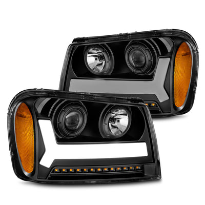 Projector Headlight Set, Black Housing
