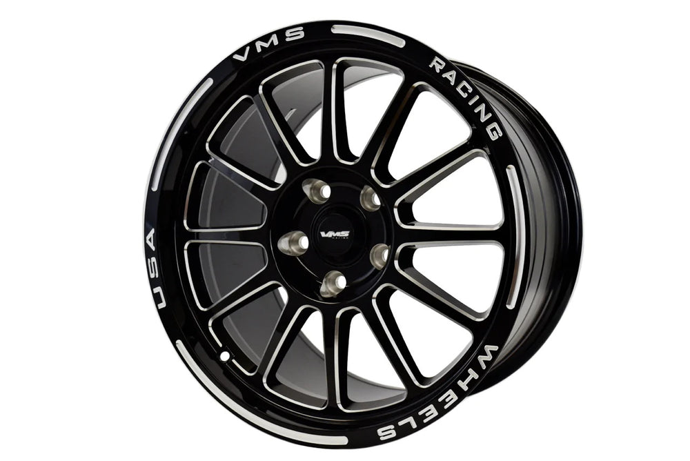 17x10 54mm Offset 5x114.3mm Gloss Black Milled Aluminum Wheel