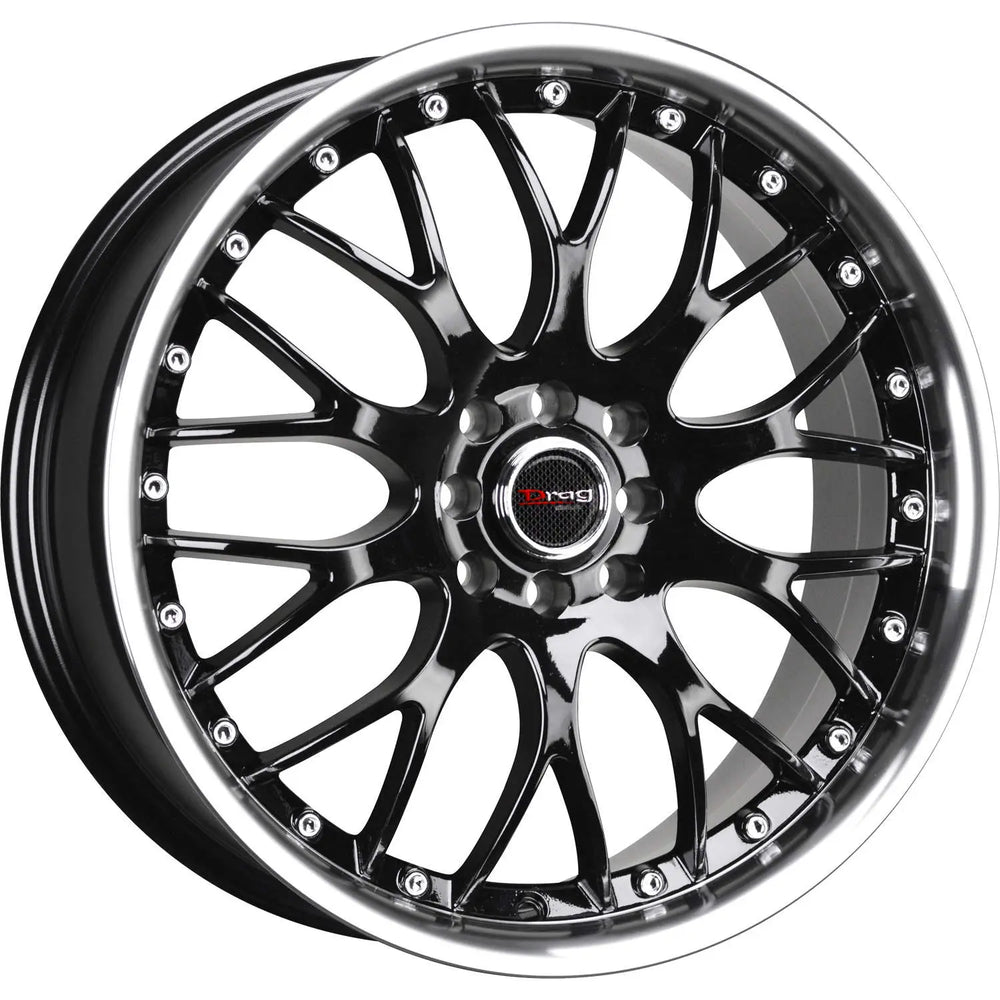 17x7.5 Gloss Black Machined Lip Wheel
