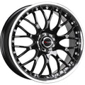 17x7.5 Gloss Black Machined Lip Wheel