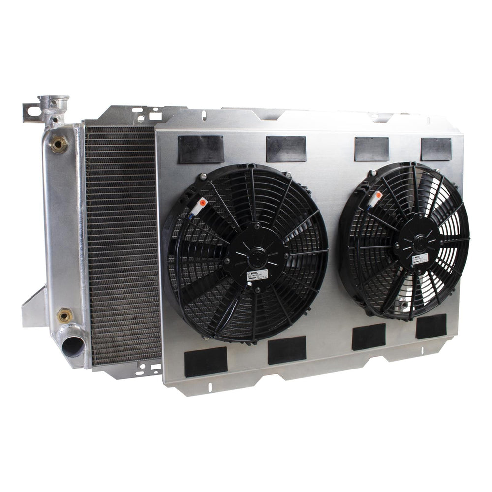 ExactFit ComboUnit 2-Row MegaCool Radiator Assembly with Dual SPAL Fans