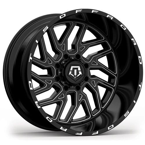 544BM 20x12 Gloss Black Milled 4x4 Wheel