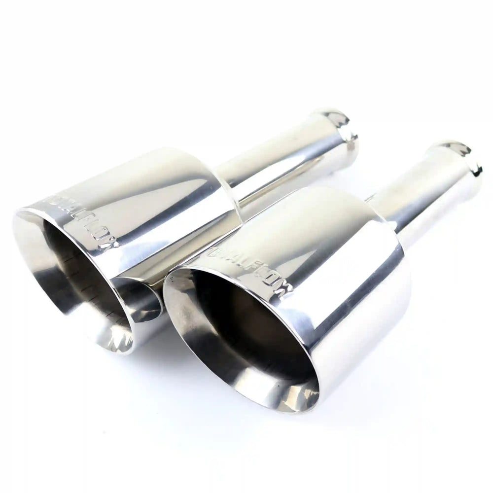 5-Inch Outlet Polished Angle-Cut Round Exhaust Tips (Set of 2)