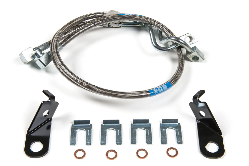 Front Stainless Steel Braided Brake Line Set