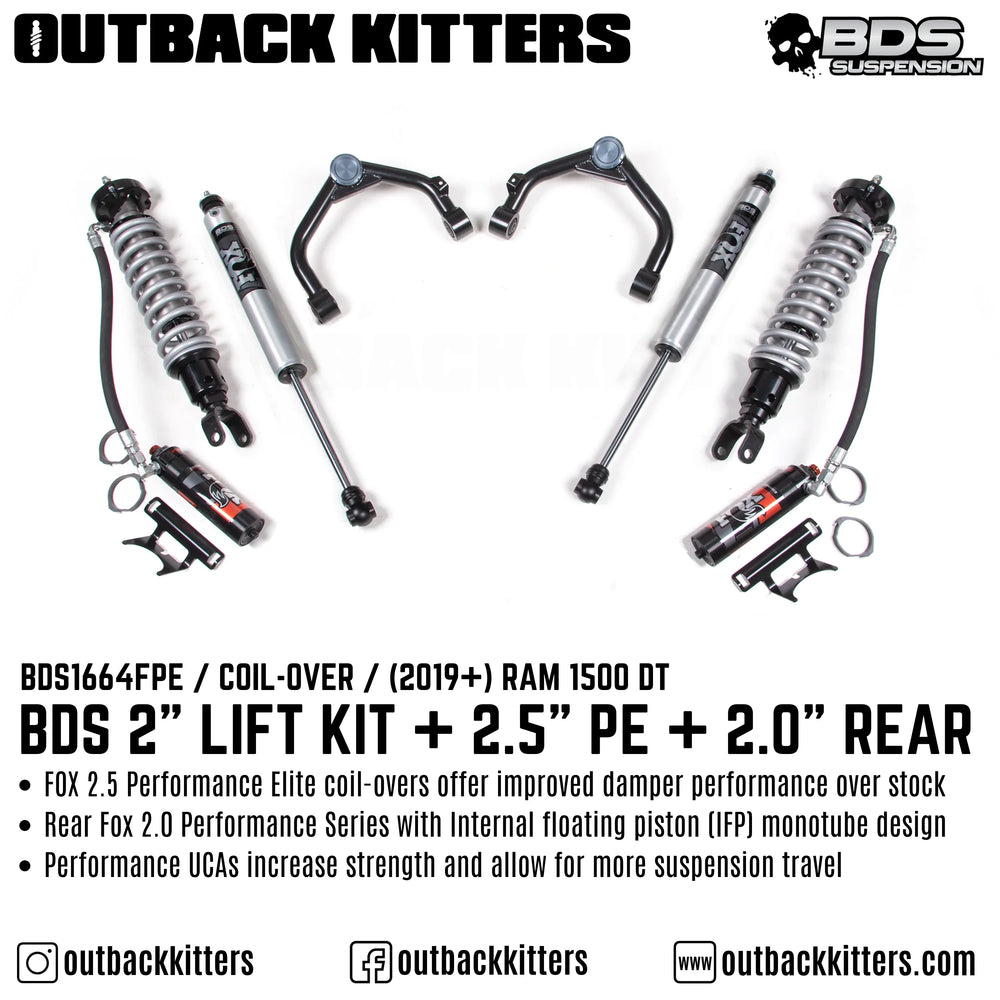 2-Inch Lift Kit w/ FOX 2.5 Remote Reservoir Coil-Overs