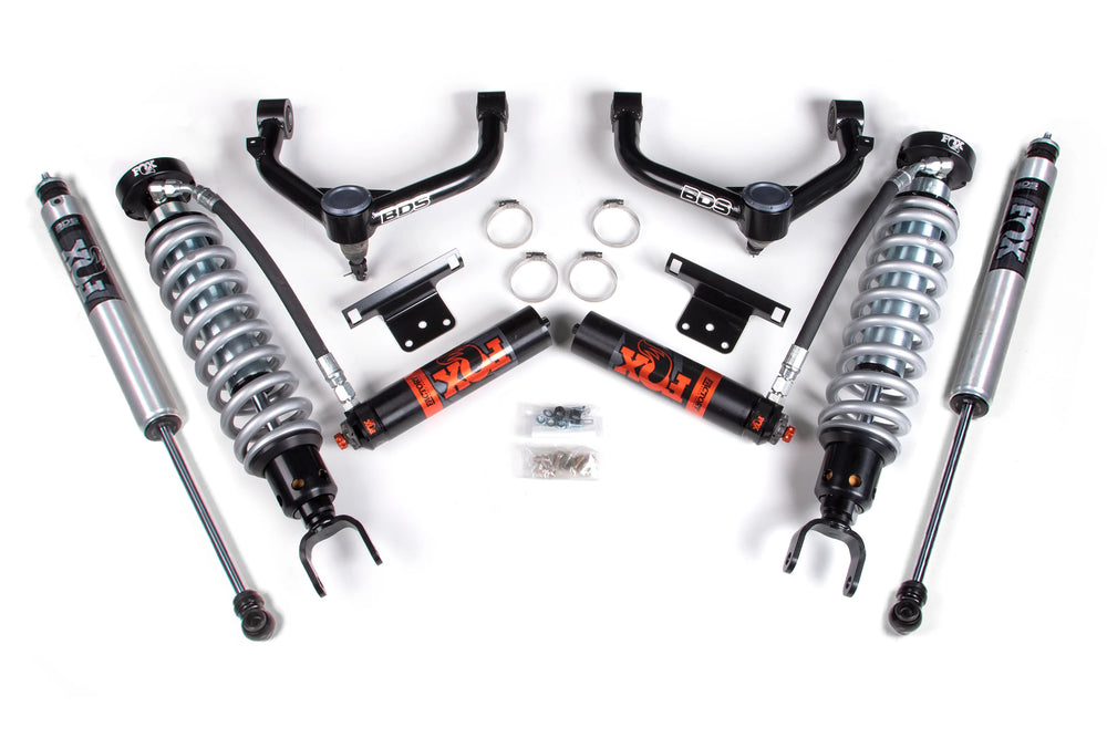2-Inch Leveling Kit with Fox 2.5 Coil-overs and Fox 2.0 Shocks