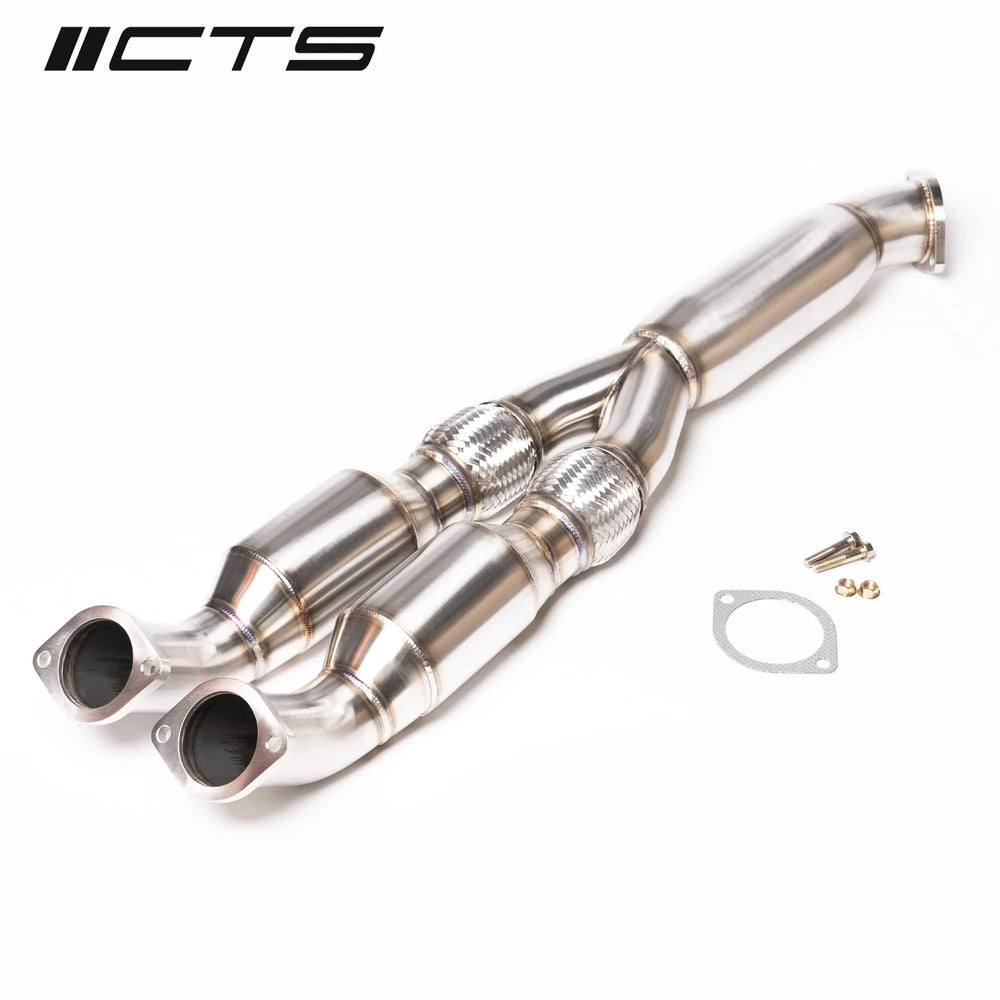 Y-Pipe/Mid-Pipe with High-Flow Catalytic Converters and