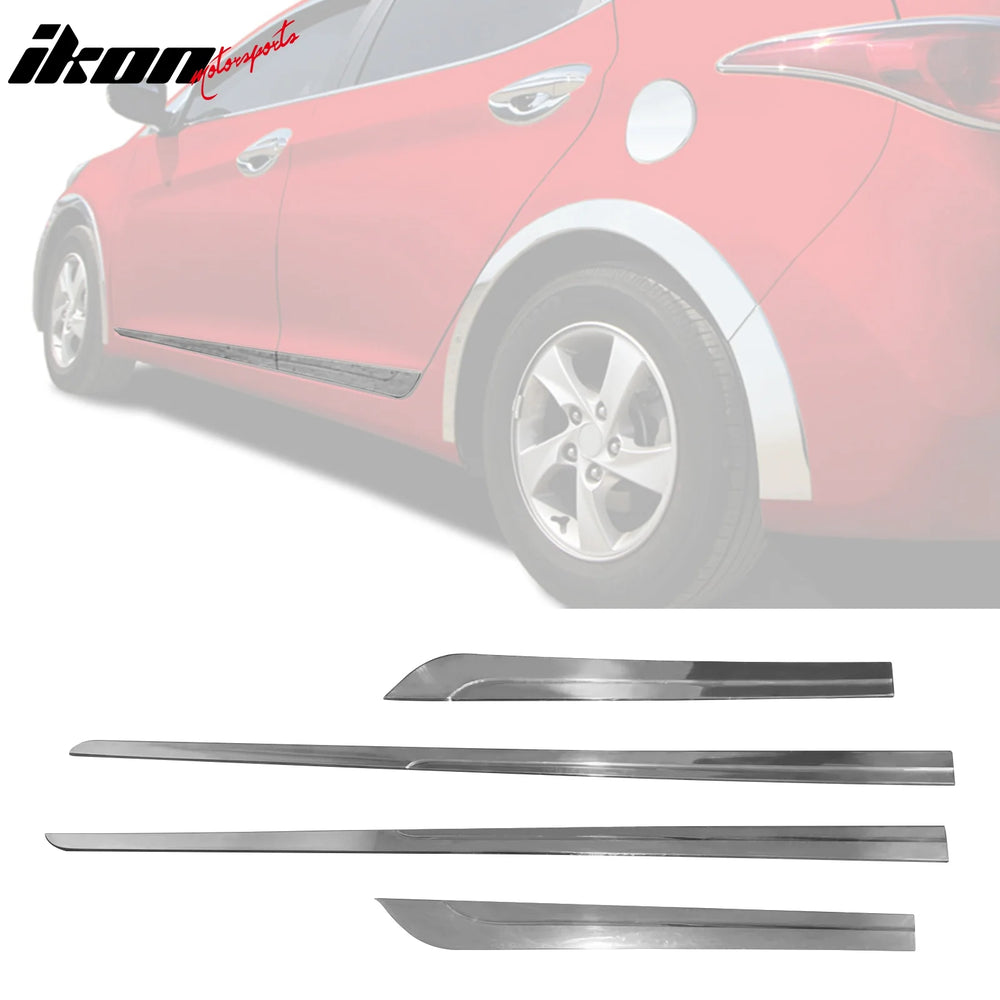 Lower Door Molding 4-Piece Set Chrome ABS