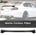 HM Style Matte Carbon Fiber Look Rear Trunk Spoiler