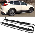 OE-Style Running Boards Silver/Black Aluminum