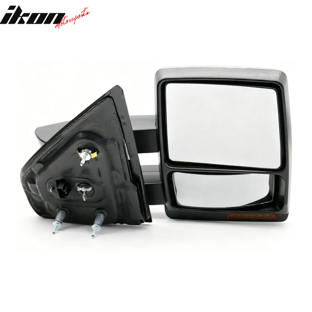 Power Heated LED Towing Mirrors w/ Puddle Lights