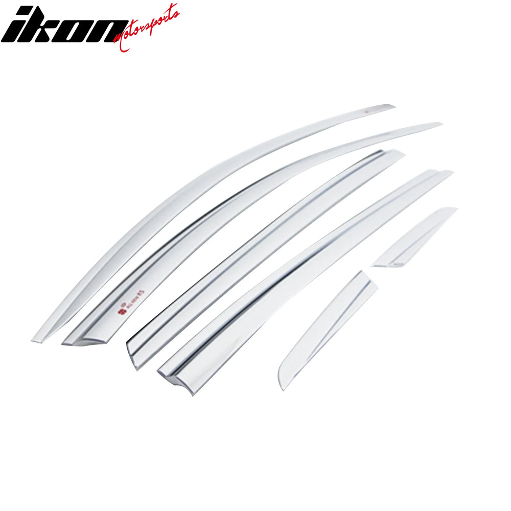 ABS Chrome Window Visors (6 Piece Set)