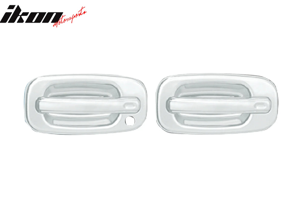 Chrome 1-Keyhole ABS Plastic Door Handle Covers