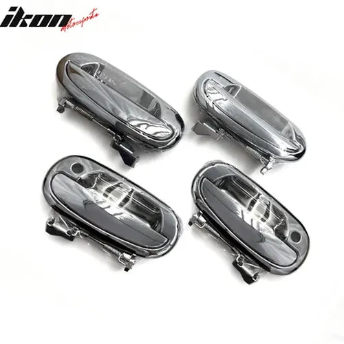 Chrome Door Handle Covers with Keyholes