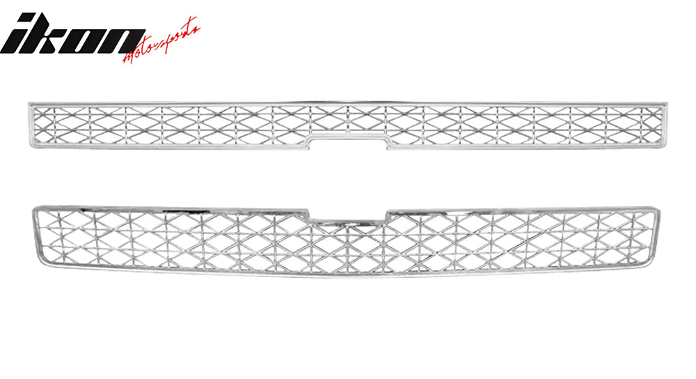 Chrome Front Bumper Upper Grille Set
