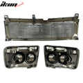 RR Style Front Upper Grille with Headlights