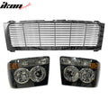 RR Style Front Upper Grille with Headlights