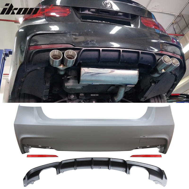 MP Style Rear Bumper Cover with Diffuser Lip