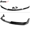 V Style Front Bumper Lip Painted Gloss Black