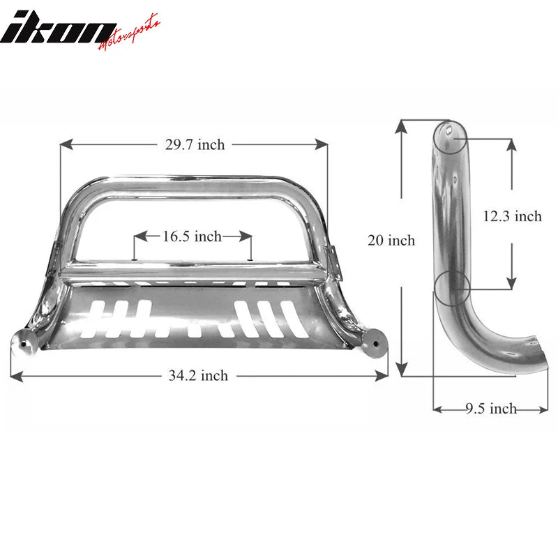 T304 Stainless Steel Front Bumper Grille Guard