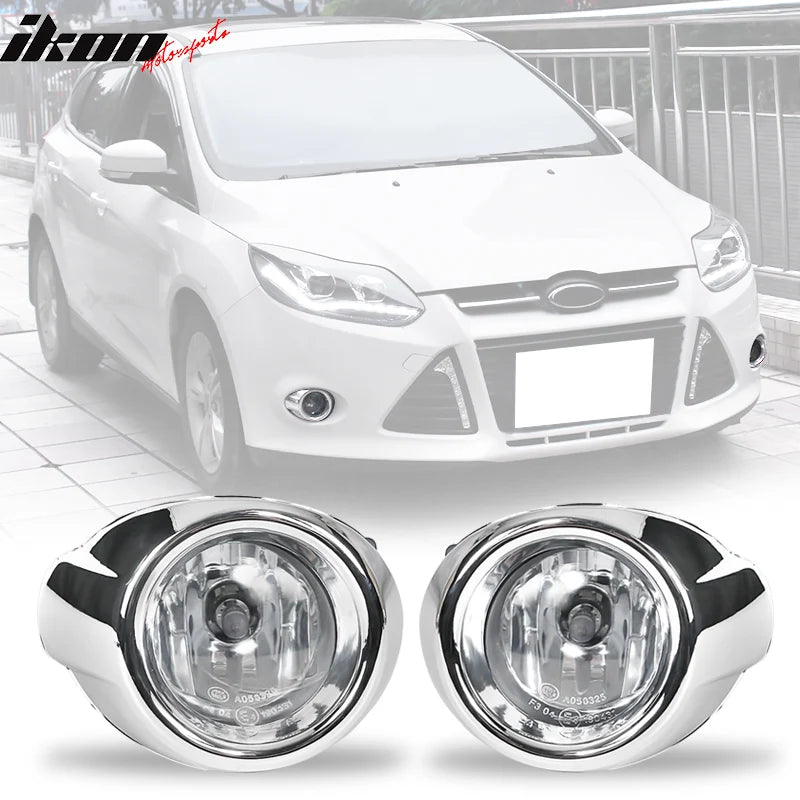 Black Housing Clear Lens Fog Light Pair