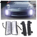 Clear LED DRL Reflector Fog Light Set