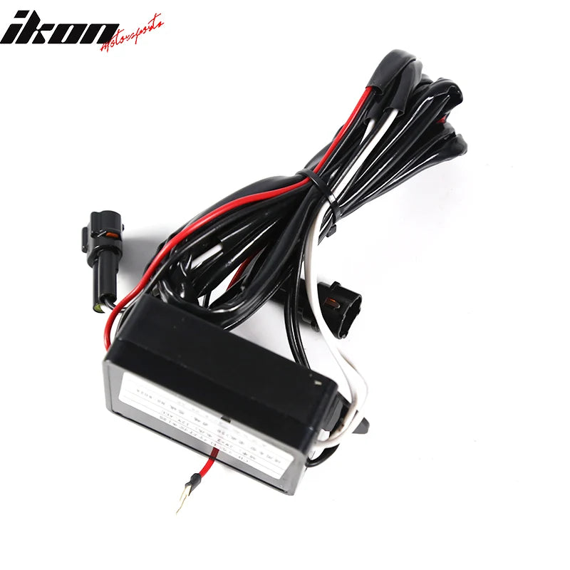 Clear LED DRL Reflector Fog Light Set