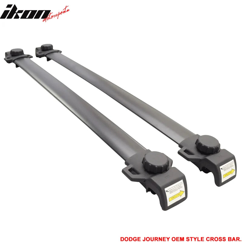 Aluminum ABS Roof Rack Cross Bar Black Powder-Coated