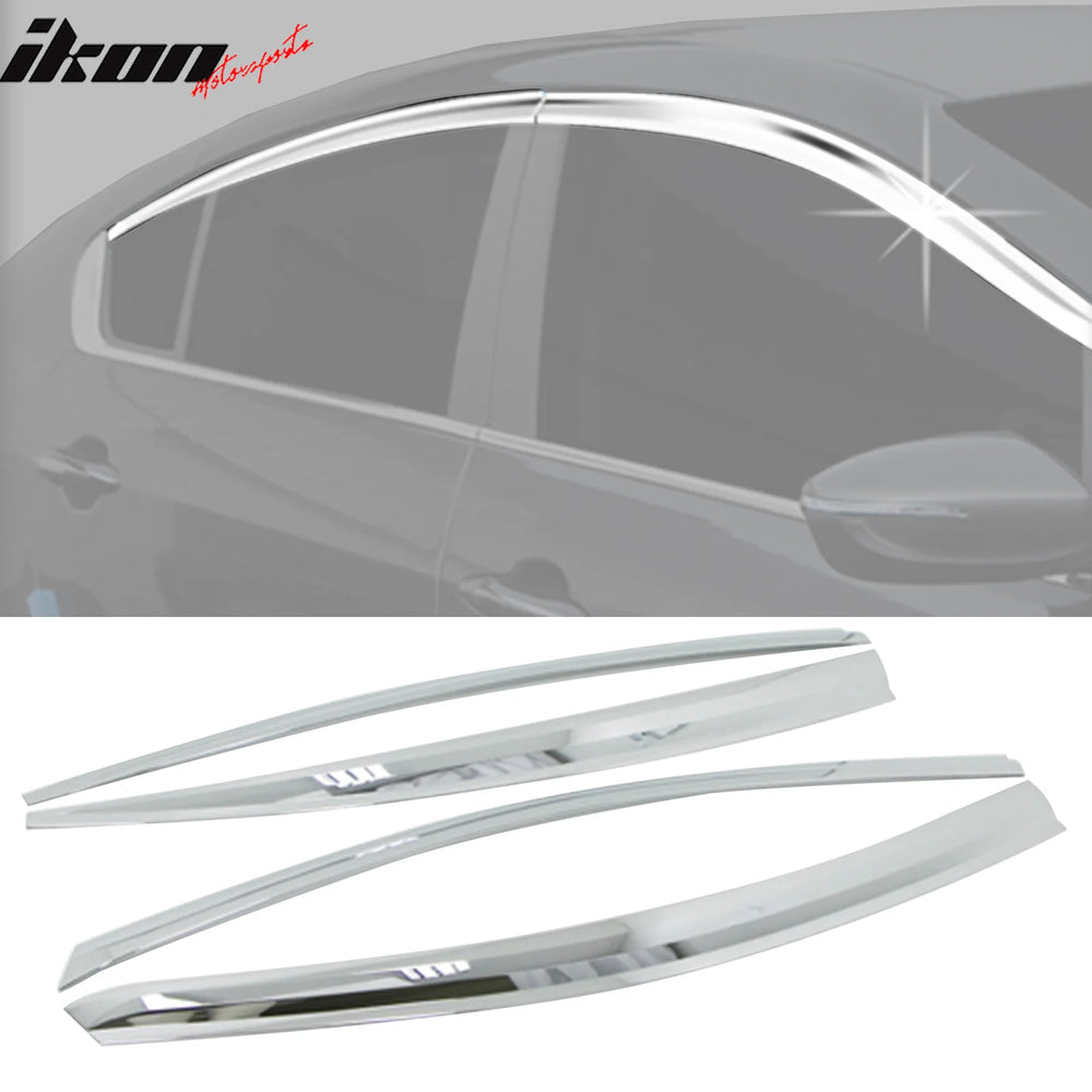 Chrome Window Visor Set