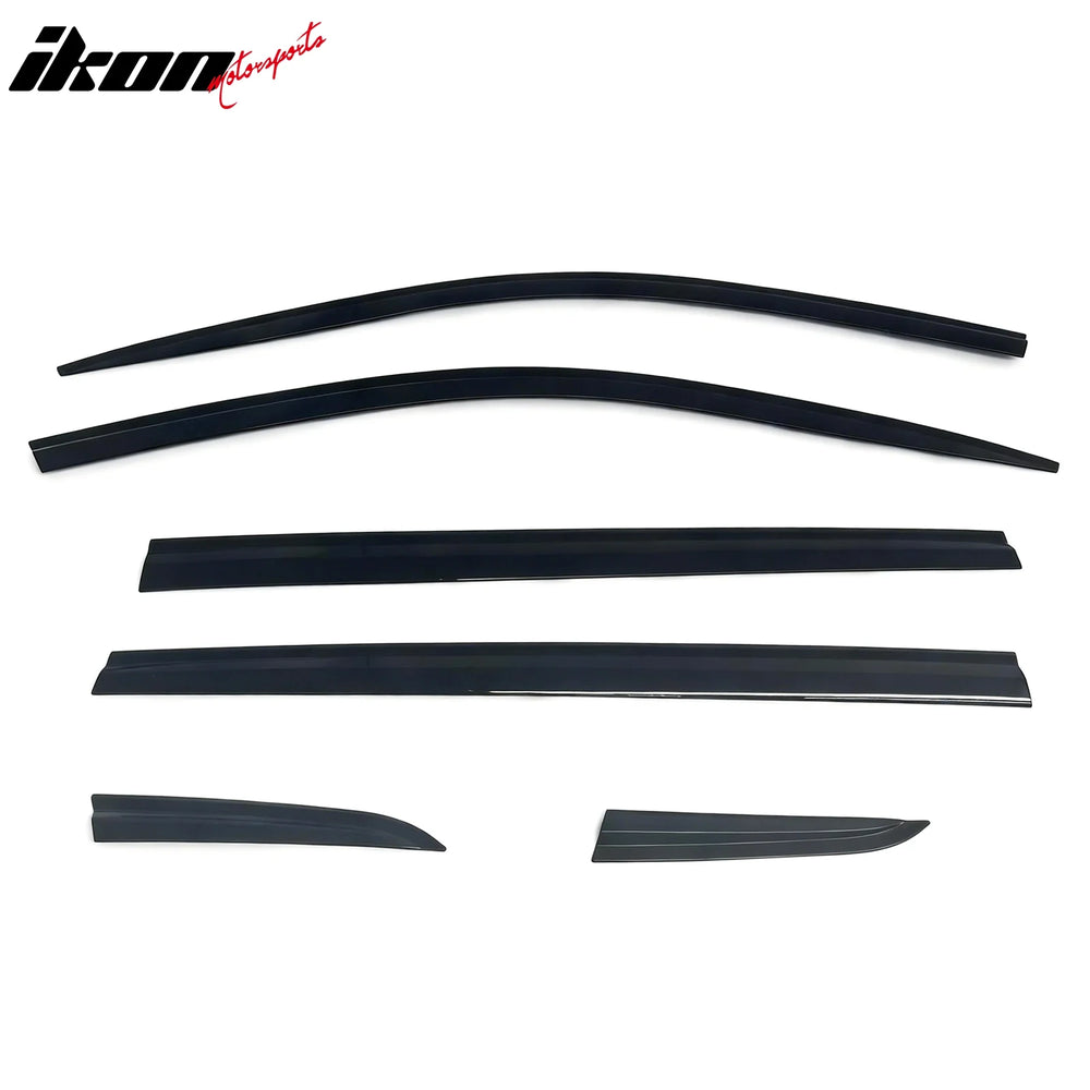 Dark Smoke In-Channel Window Visor Set