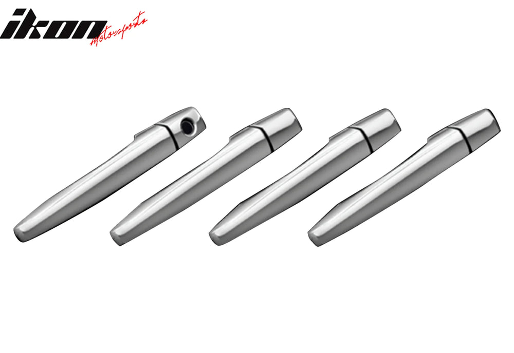 Chrome 1-Keyhole Door Handle Cover Set