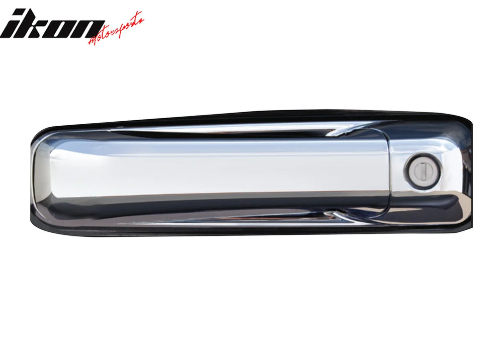 Chrome 1-Keyhole Door Handle Cover Set